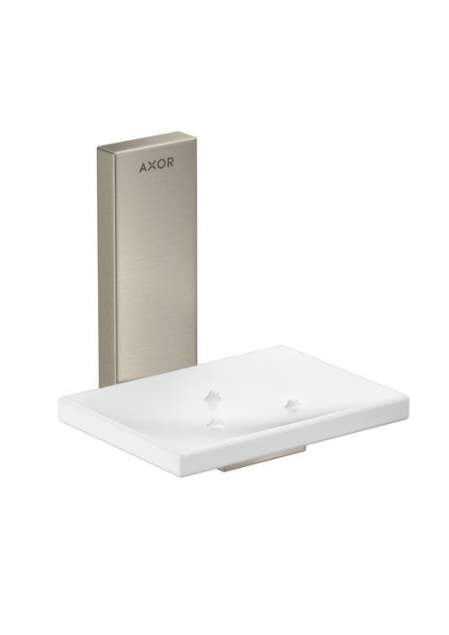 AXOR-HG-AXOR-Universal-Rectangular-Seifenschale-Brushed-Nickel-42605820 gallery number 1